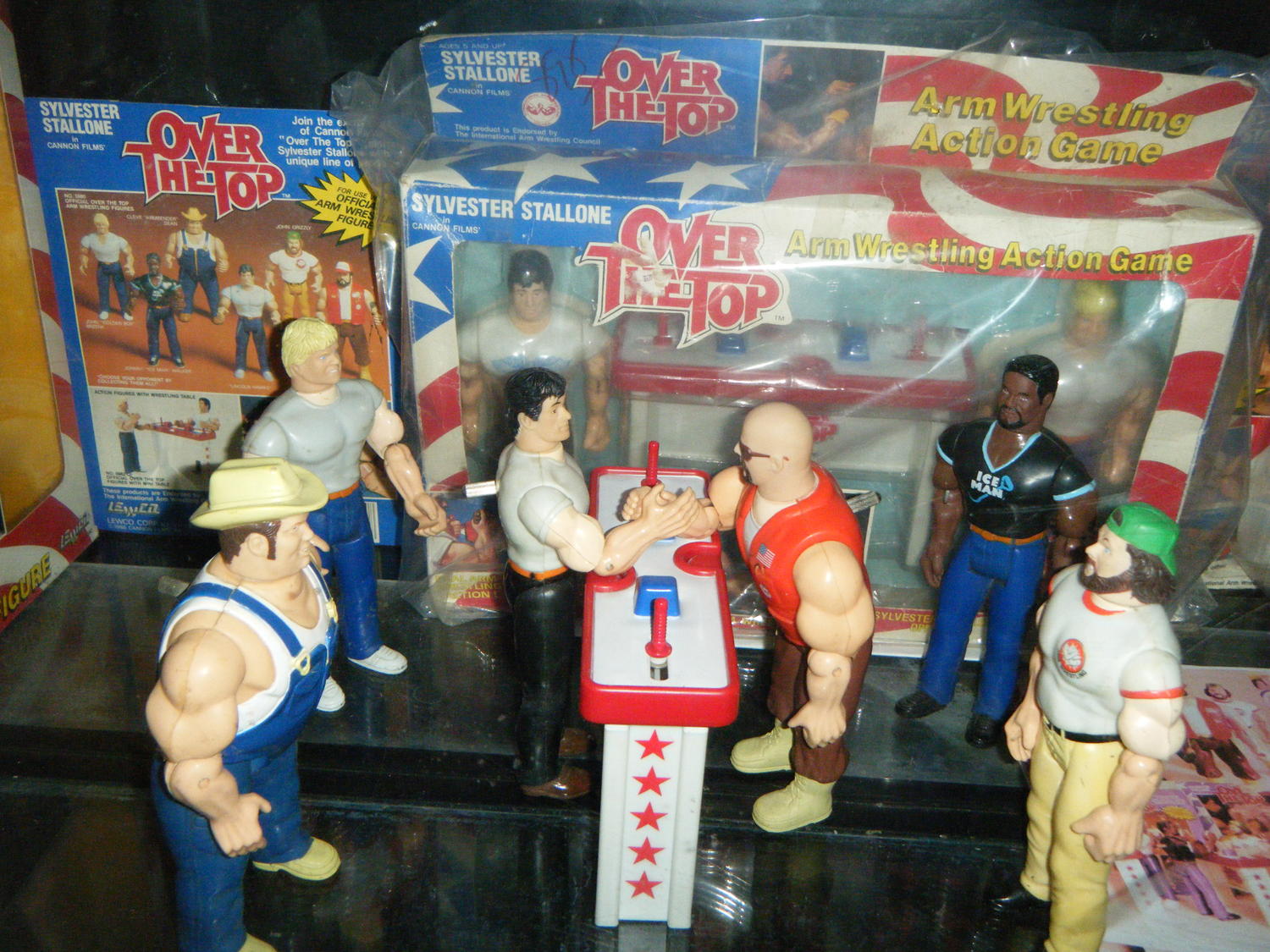 Over The Top arm wrestling action figures 1986 Sylvester Stallone